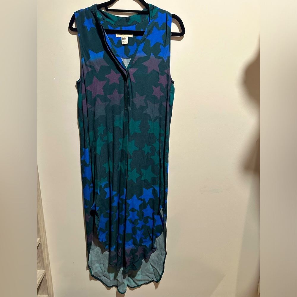 Mara Hoffman long rayon dress with stars - great as dress or cover up